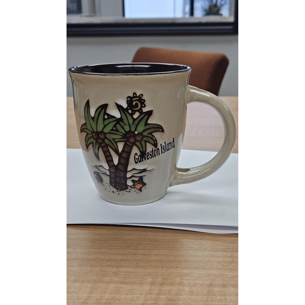 Galveston Island Souvenir Mug Palm Tree Beach agiftcorp Coffee Cup Gift Texas